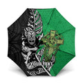 New Zealand and Ireland Rugby Custom Umbrella Maori Tiki Fern Irish Celtic Cross - Aussie Hoodie