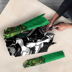 New Zealand and Ireland Rugby Custom Umbrella Maori Tiki Fern Irish Celtic Cross - Aussie Hoodie