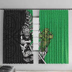 New Zealand and Ireland Rugby Custom Window Curtain Maori Tiki Fern Irish Celtic Cross - Aussie Hoodie