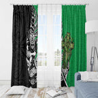 New Zealand and Ireland Rugby Custom Window Curtain Maori Tiki Fern Irish Celtic Cross - Aussie Hoodie