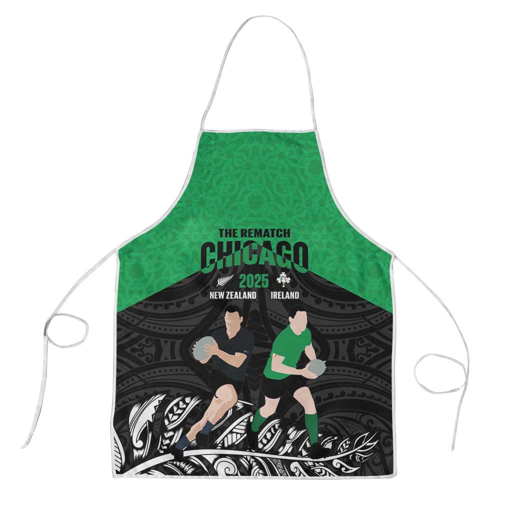 New Zealand and Ireland Rugby Apron Chicago 2025 Go All Black Shamrocks - Aussie Hoodie