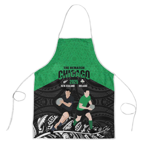 New Zealand and Ireland Rugby Apron Chicago 2025 Go All Black Shamrocks - Aussie Hoodie