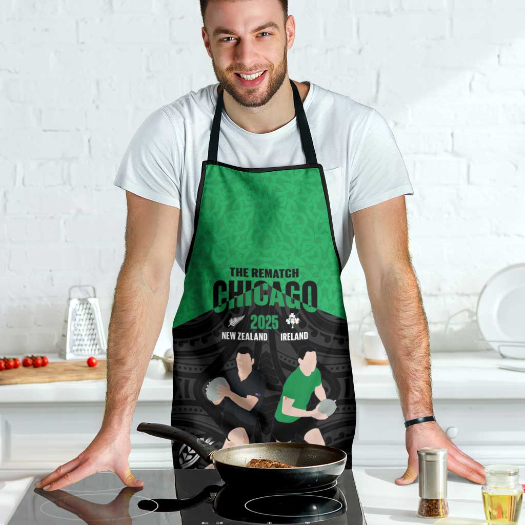 New Zealand and Ireland Rugby Apron Chicago 2025 Go All Black Shamrocks - Aussie Hoodie