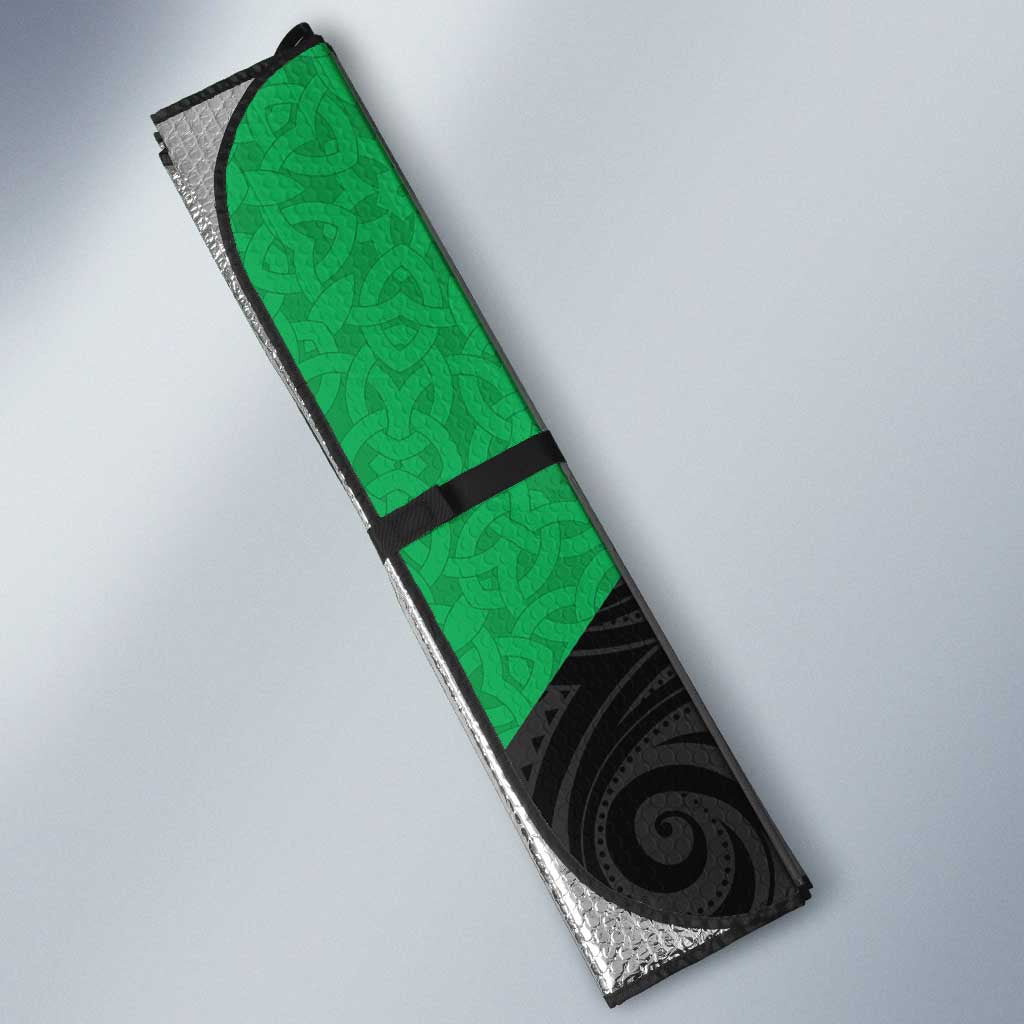 New Zealand and Ireland Rugby Auto Sun Shade Chicago 2025 Go All Black Shamrocks - Aussie Hoodie