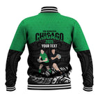 New Zealand and Ireland Rugby Custom Baseball Jacket Chicago 2025 Go All Black Shamrocks - Aussie Hoodie