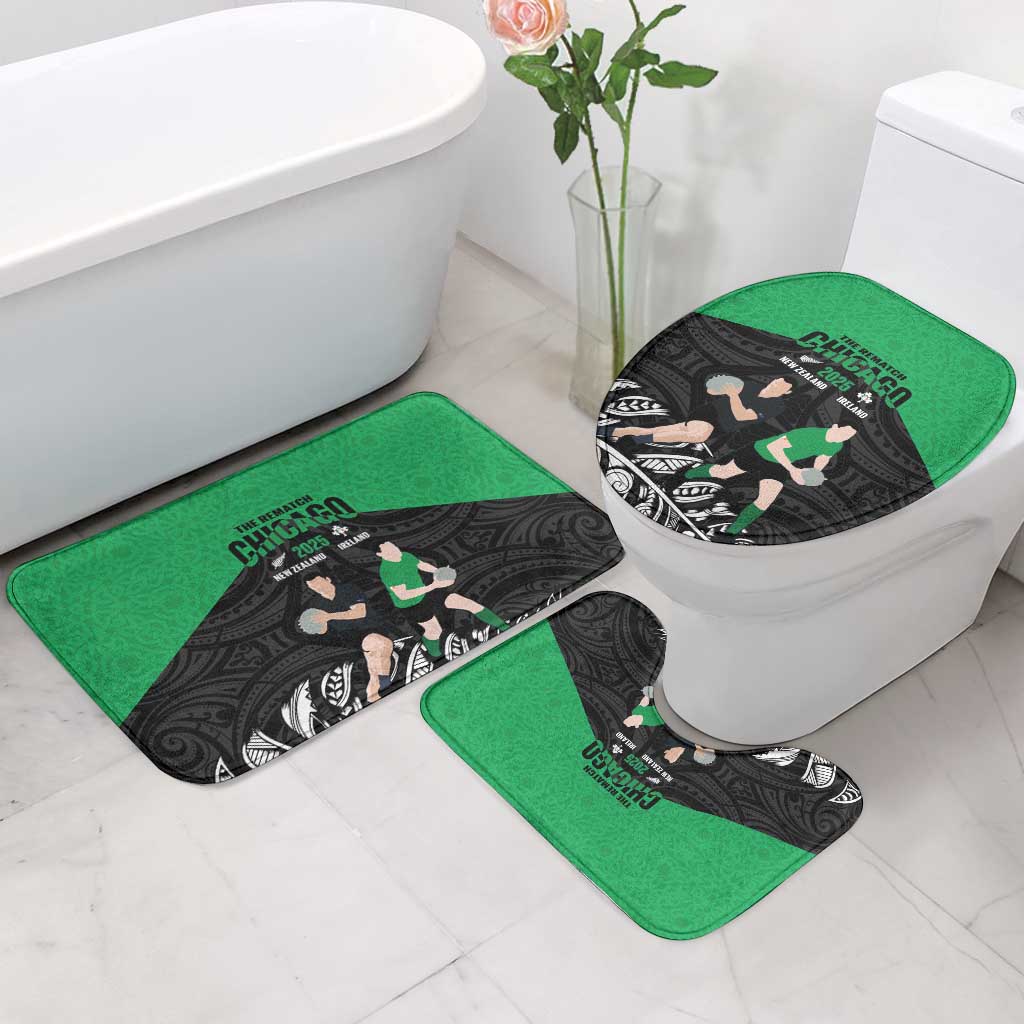 New Zealand and Ireland Rugby Bathroom Set Chicago 2025 Go All Black Shamrocks - Aussie Hoodie
