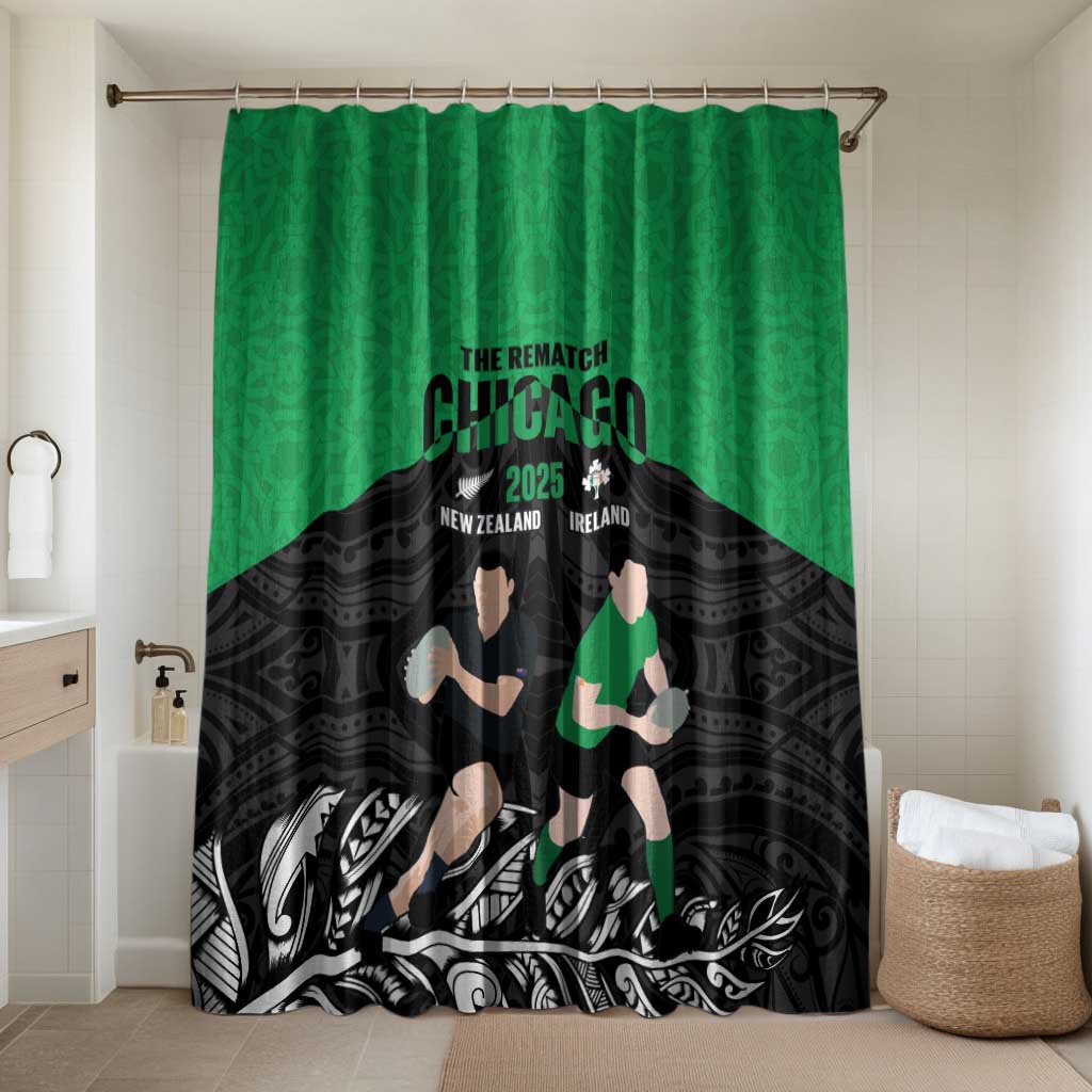 New Zealand and Ireland Rugby Bathroom Set Chicago 2025 Go All Black Shamrocks - Aussie Hoodie