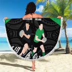 New Zealand and Ireland Rugby Beach Blanket Chicago 2025 Go All Black Shamrocks - Aussie Hoodie