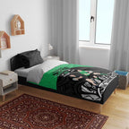 New Zealand and Ireland Rugby Bedding Set Chicago 2025 Go All Black Shamrocks - Aussie Hoodie