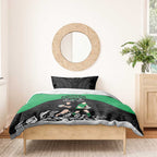New Zealand and Ireland Rugby Bedding Set Chicago 2025 Go All Black Shamrocks - Aussie Hoodie