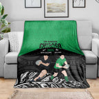 New Zealand and Ireland Rugby Blanket Chicago 2025 Go All Black Shamrocks - Aussie Hoodie