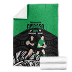 New Zealand and Ireland Rugby Blanket Chicago 2025 Go All Black Shamrocks - Aussie Hoodie