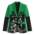 New Zealand and Ireland Rugby Custom Blazer Chicago 2025 Go All Black Shamrocks - Aussie Hoodie