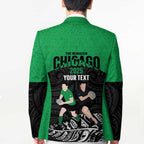 New Zealand and Ireland Rugby Custom Blazer Chicago 2025 Go All Black Shamrocks - Aussie Hoodie