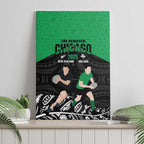 New Zealand and Ireland Rugby Canvas Wall Art Chicago 2025 Go All Black Shamrocks - Aussie Hoodie