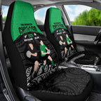 New Zealand and Ireland Rugby Car Seat Cover Chicago 2025 Go All Black Shamrocks - Aussie Hoodie