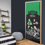 New Zealand and Ireland Rugby Custom Door Cover Chicago 2025 Go All Black Shamrocks - Aussie Hoodie