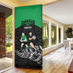 New Zealand and Ireland Rugby Custom Door Cover Chicago 2025 Go All Black Shamrocks - Aussie Hoodie