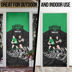 New Zealand and Ireland Rugby Custom Door Cover Chicago 2025 Go All Black Shamrocks - Aussie Hoodie
