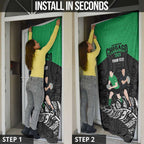 New Zealand and Ireland Rugby Custom Door Cover Chicago 2025 Go All Black Shamrocks - Aussie Hoodie