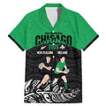 New Zealand and Ireland Rugby Custom Family Matching Mermaid Dress and Hawaiian Shirt Chicago 2025 Go All Black Shamrocks - Aussie Hoodie