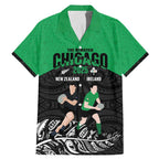 New Zealand and Ireland Rugby Custom Family Matching Mermaid Dress and Hawaiian Shirt Chicago 2025 Go All Black Shamrocks - Aussie Hoodie