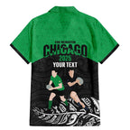 New Zealand and Ireland Rugby Custom Family Matching Mermaid Dress and Hawaiian Shirt Chicago 2025 Go All Black Shamrocks - Aussie Hoodie