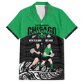 New Zealand and Ireland Rugby Custom Family Matching Off Shoulder Maxi Dress and Hawaiian Shirt Chicago 2025 Go All Black Shamrocks - Aussie Hoodie