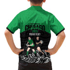 New Zealand and Ireland Rugby Custom Family Matching Off Shoulder Short Dress and Hawaiian Shirt Chicago 2025 Go All Black Shamrocks - Aussie Hoodie