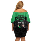 New Zealand and Ireland Rugby Custom Family Matching Off Shoulder Short Dress and Hawaiian Shirt Chicago 2025 Go All Black Shamrocks - Aussie Hoodie