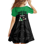 New Zealand and Ireland Rugby Custom Family Matching Puletasi and Hawaiian Shirt Chicago 2025 Go All Black Shamrocks - Aussie Hoodie