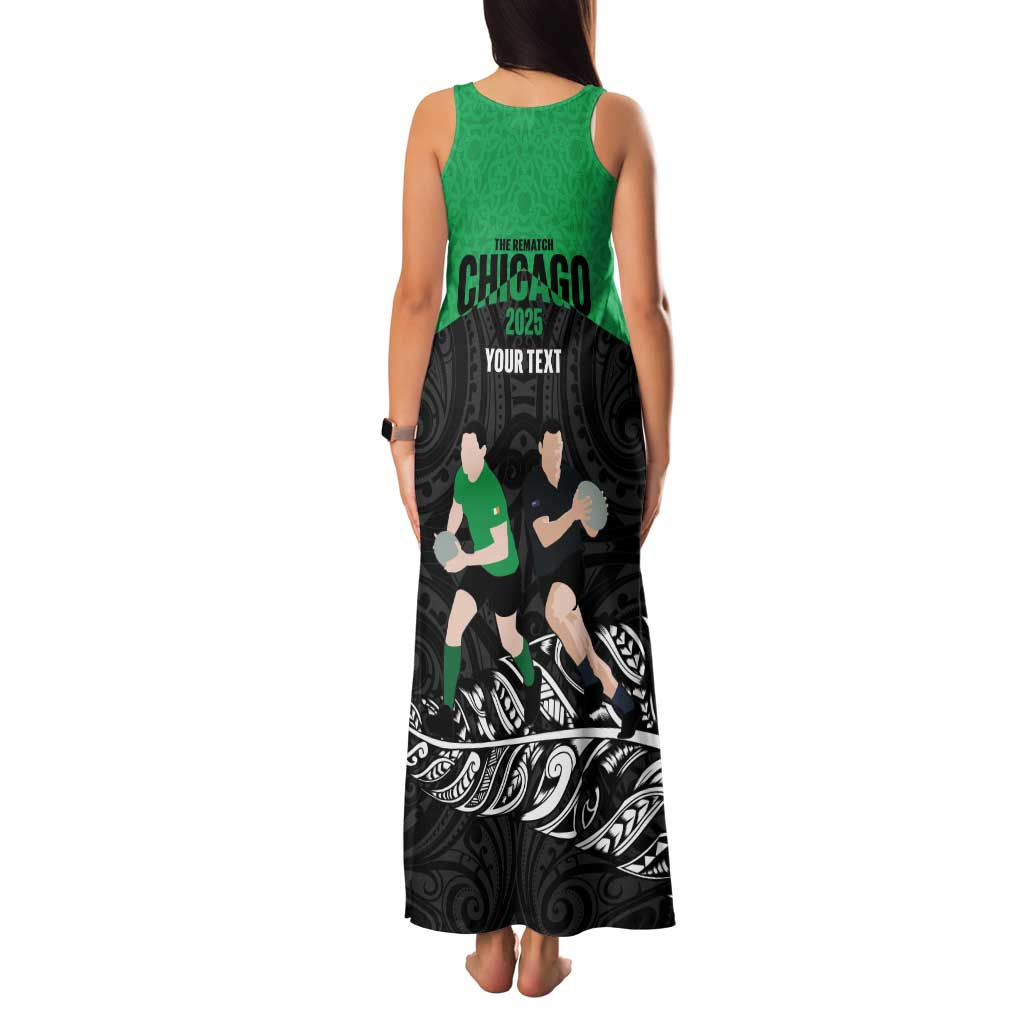 New Zealand and Ireland Rugby Custom Family Matching Tank Maxi Dress and Hawaiian Shirt Chicago 2025 Go All Black Shamrocks - Aussie Hoodie