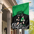 New Zealand and Ireland Rugby Garden Flag Chicago 2025 Go All Black Shamrocks - Aussie Hoodie
