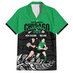 New Zealand and Ireland Rugby Custom Hawaiian Shirt Chicago 2025 Go All Black Shamrocks - Aussie Hoodie