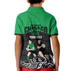 New Zealand and Ireland Rugby Custom Kid Polo Shirt Chicago 2025 Go All Black Shamrocks - Aussie Hoodie