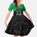 New Zealand and Ireland Rugby Custom Kid Short Sleeve Dress Chicago 2025 Go All Black Shamrocks - Aussie Hoodie