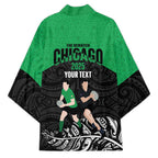 New Zealand and Ireland Rugby Custom Kimono Chicago 2025 Go All Black Shamrocks - Aussie Hoodie