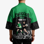 New Zealand and Ireland Rugby Custom Kimono Chicago 2025 Go All Black Shamrocks - Aussie Hoodie