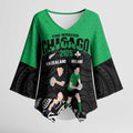 New Zealand and Ireland Rugby Custom Kimono Sleeve Blouse Chicago 2025 Go All Black Shamrocks - Aussie Hoodie