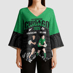 New Zealand and Ireland Rugby Custom Kimono Sleeve Blouse Chicago 2025 Go All Black Shamrocks - Aussie Hoodie