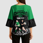 New Zealand and Ireland Rugby Custom Kimono Sleeve Blouse Chicago 2025 Go All Black Shamrocks - Aussie Hoodie