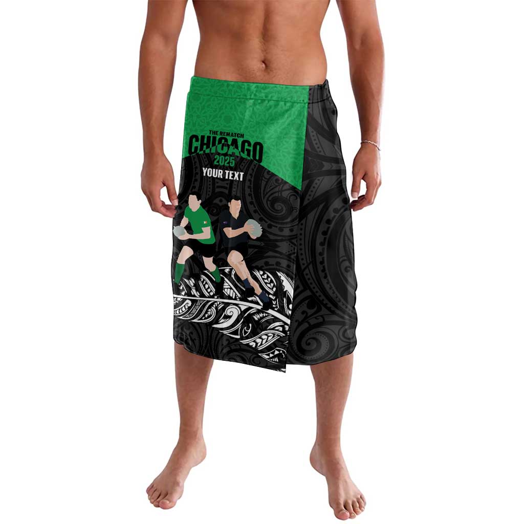 New Zealand and Ireland Rugby Custom Lavalava Chicago 2025 Go All Black Shamrocks - Aussie Hoodie