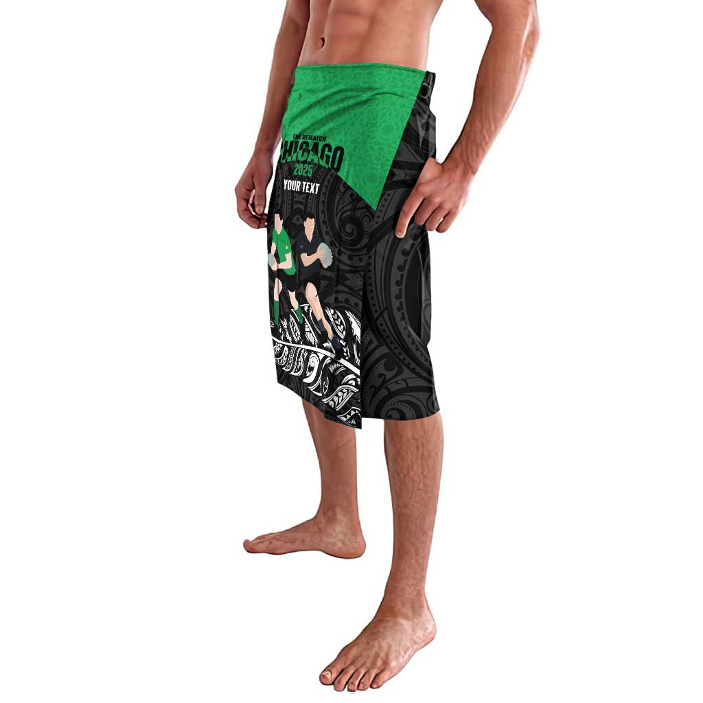 New Zealand and Ireland Rugby Custom Lavalava Chicago 2025 Go All Black Shamrocks - Aussie Hoodie