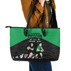 New Zealand and Ireland Rugby Leather Tote Bag Chicago 2025 Go All Black Shamrocks - Aussie Hoodie