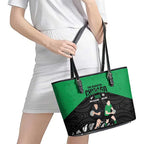 New Zealand and Ireland Rugby Leather Tote Bag Chicago 2025 Go All Black Shamrocks - Aussie Hoodie
