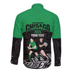 New Zealand and Ireland Rugby Custom Long Sleeve Button Shirt Chicago 2025 Go All Black Shamrocks - Aussie Hoodie