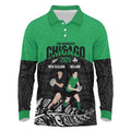 New Zealand and Ireland Rugby Custom Long Sleeve Polo Shirt Chicago 2025 Go All Black Shamrocks - Aussie Hoodie