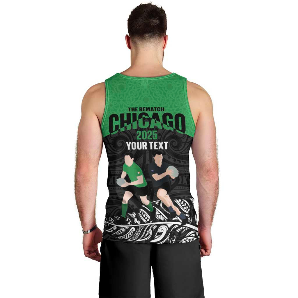 New Zealand and Ireland Rugby Custom Men Tank Top Chicago 2025 Go All Black Shamrocks - Aussie Hoodie