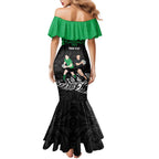 New Zealand and Ireland Rugby Custom Mermaid Dress Chicago 2025 Go All Black Shamrocks - Aussie Hoodie