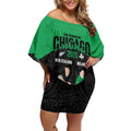 New Zealand and Ireland Rugby Custom Off Shoulder Short Dress Chicago 2025 Go All Black Shamrocks - Aussie Hoodie